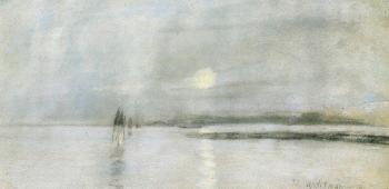John Henry Twachtman : Moonlight Flanders